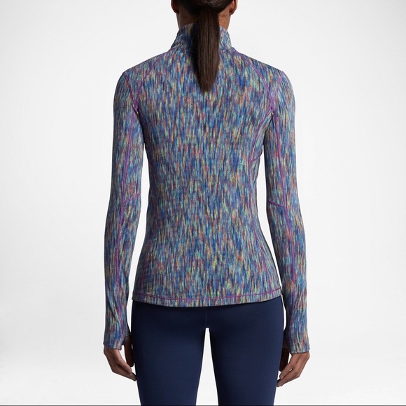 Nike Pro Hyperwarm LS Half Zip Top 832052-478 Lrg - Picture 3 of 5